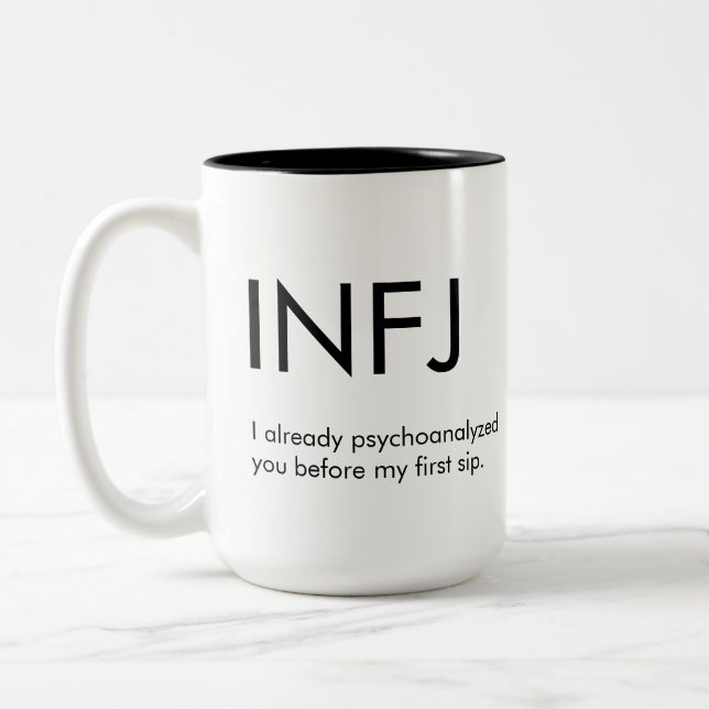 INFJ Schon psychoanalysiert Sie Tasse Geschenk (Links)