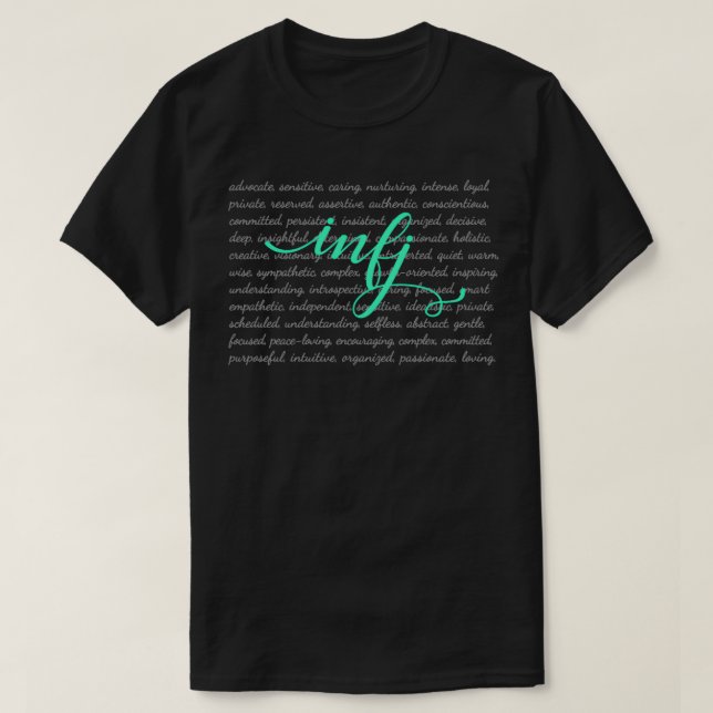 INFJ Shirt MBTI MyersBriggs Persönlichkeitstyp (Design vorne)