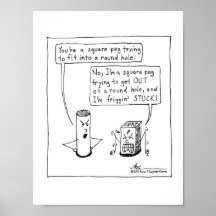 INFJ Square Peg Print