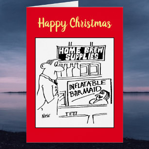 Inflatable Barkeeper-Weihnachtskarte für den Home