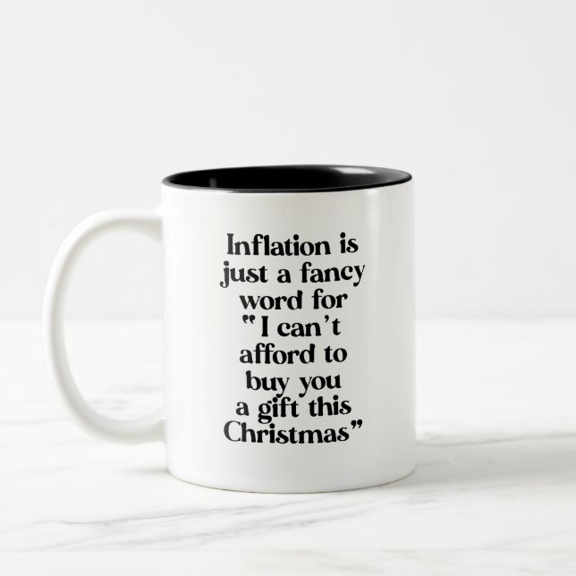 Inflation Funny Christmas Meme Tasse Kaffee (Links)