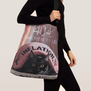 Inflation hat Sie down? Diese Katze versteht Sie Tragetaschen Mit Langen Trägern