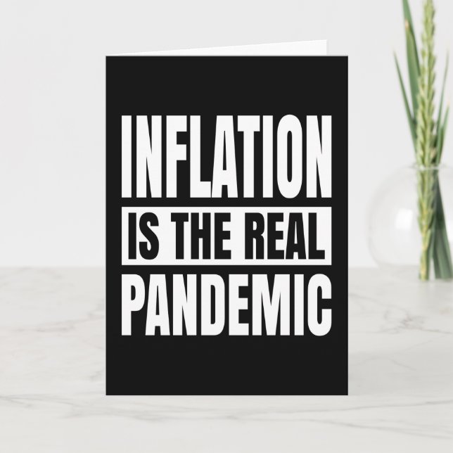 Inflation ist die wahre Pandemie Karte (Vorderseite)