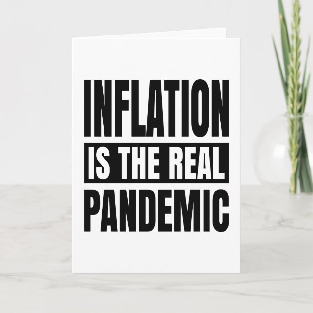 Inflation ist die wahre Pandemie Karte (Vorderseite)