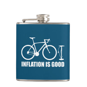 Inflation ist ein gutes Fahrrad Flachmann