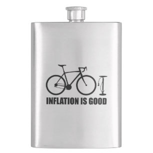 Inflation ist ein gutes Fahrrad Flachmann