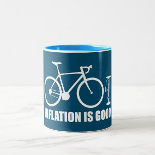 Inflation ist ein gutes Fahrrad Zweifarbige Tasse