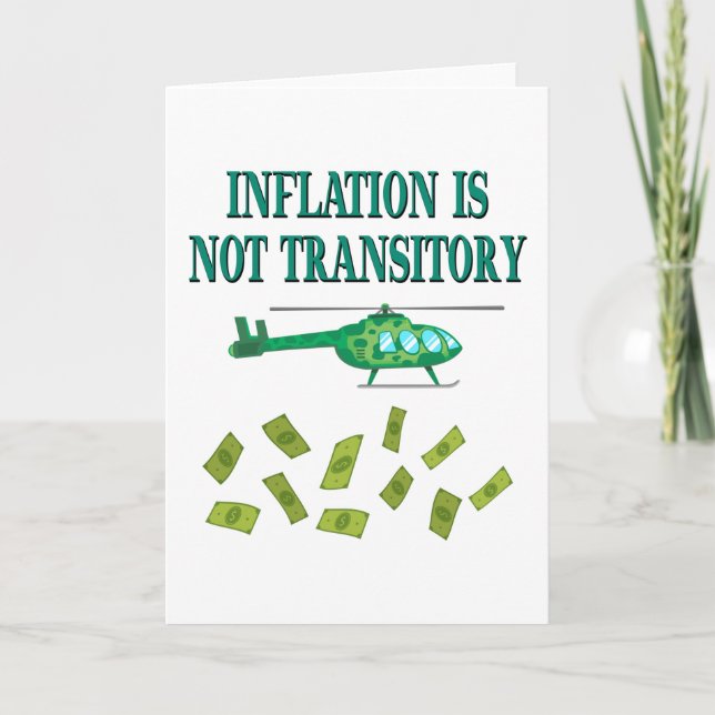 Inflation ist nicht vorübergehend karte (Vorderseite)
