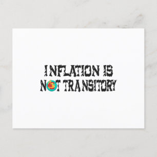 Inflation ist nicht vorübergehend postkarte