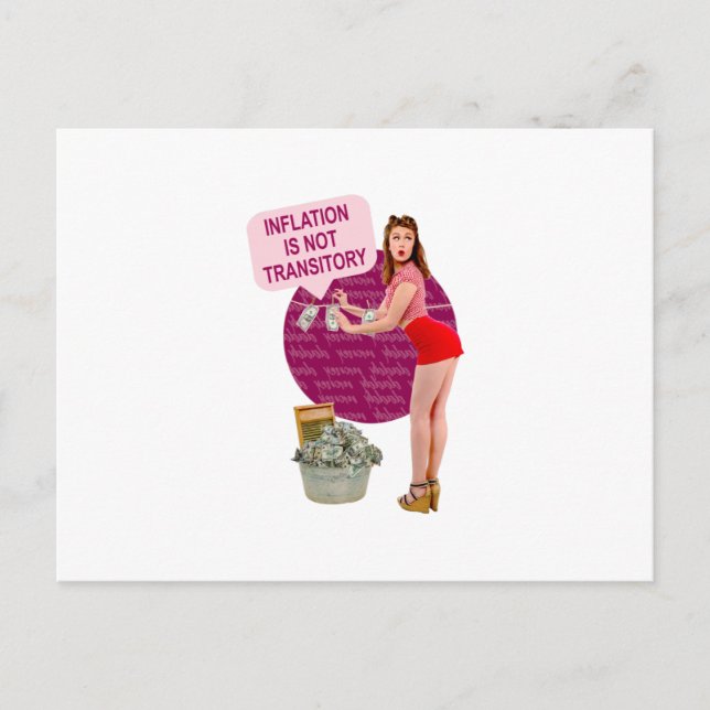 Inflation ist nicht vorübergehend postkarte (Vorderseite)