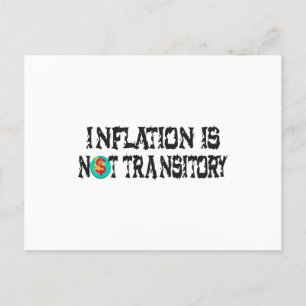Inflation ist nicht vorübergehend postkarte