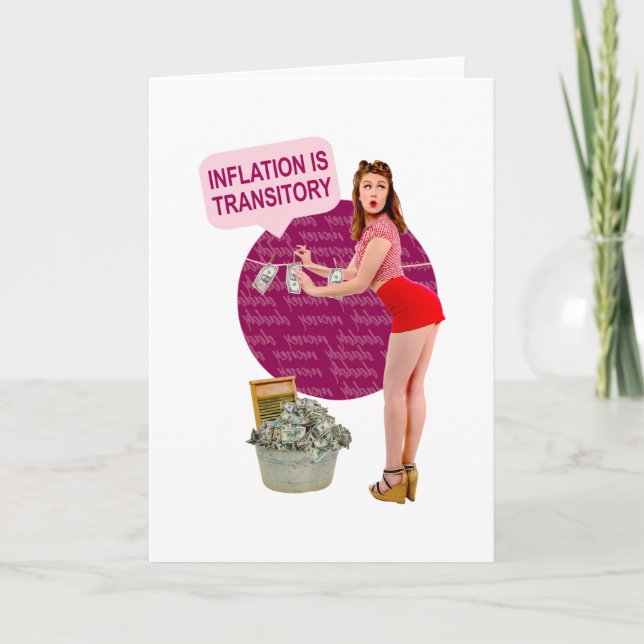 Inflation ist vorübergehend karte (Vorderseite)