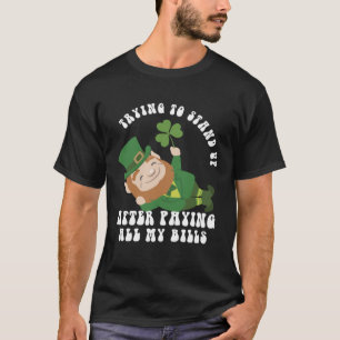 Inflation Leprechaun bezahlt Bill Funny St Patrick T-Shirt