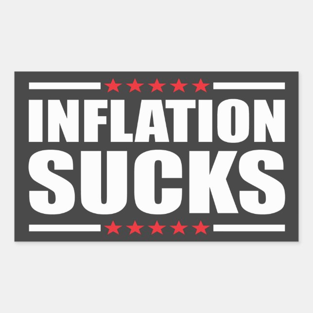 Inflation Sind zum Kotzen | Chant | Slogan T - Shi Rechteckiger Aufkleber (Vorderseite)