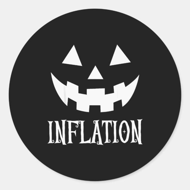 Inflations-Halloween-Kostüm Kostüm Paare passend Runder Aufkleber (Vorderseite)