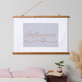 Influencer Aesthetic, Cute Birthday Gift for her Wandteppich Mit Holzrahmen
