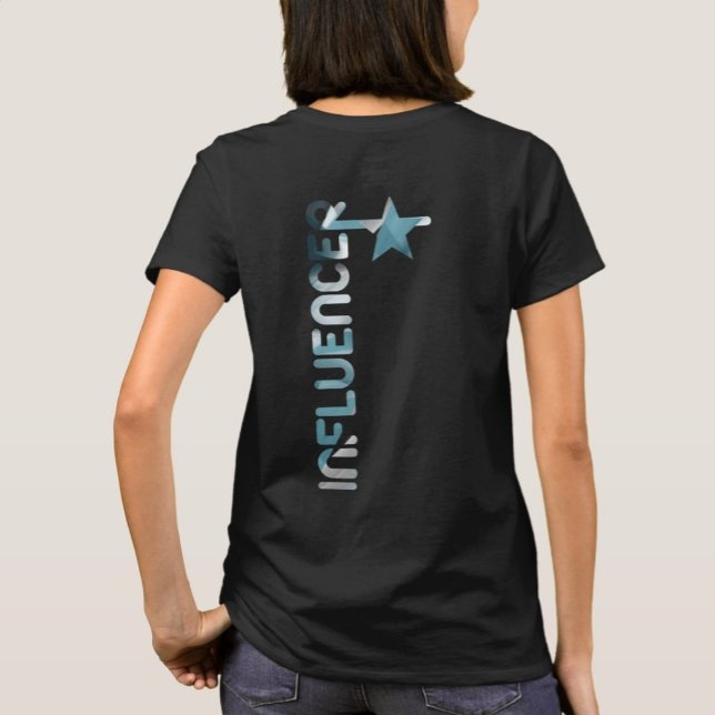 INFLUENCER Back Print T - Shirt Trend Abstrakt bla (Von Creator hochgeladen)