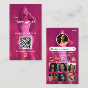 Influencer Beauty Nail Tech Social Media QR-Code Visitenkarte