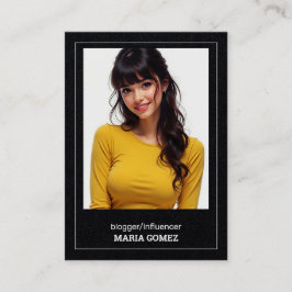 Influencer Blogger Custom QR & Foto Visitenkarte