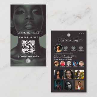 Influencer-Foto-Collage Social Media QR Code Visitenkarte