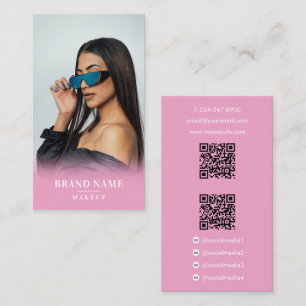 Influencer Foto Social Media Beauty 2 QR Codes Visitenkarte