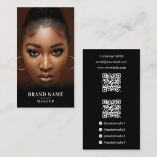 Influencer Foto Social Media Beauty 2 QR Codes Visitenkarte