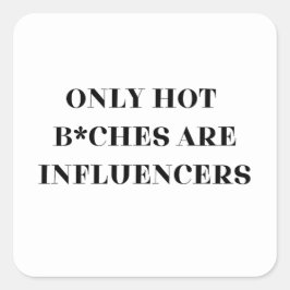 Influencer Gift Vintag Candle Funny Trendsetter Quadratischer Aufkleber