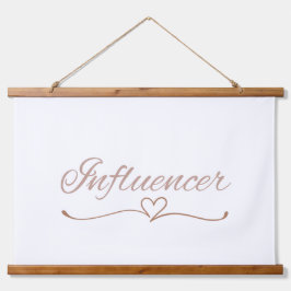 Influencer Script, Fun Birthday Gift for Her Wandteppich Mit Holzrahmen
