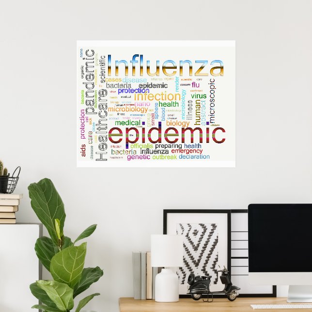 Influenza-Grippe Poster (Heimbüro)