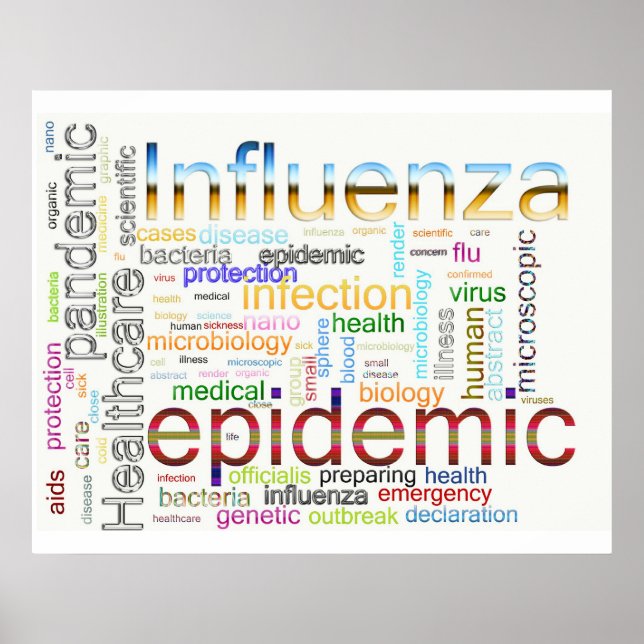 Influenza-Grippe Poster (Vorne)