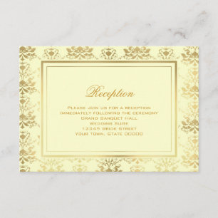 Info-Card für den Empfang von Elfenbein und Gold D Begleitkarte