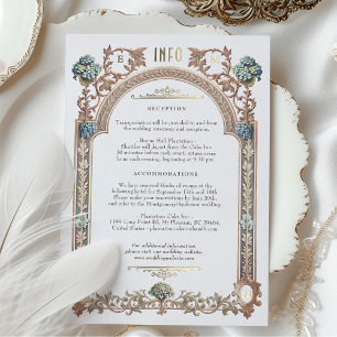 Info Card Viktorianisch Royal Elegance Wedding Folieneinladung