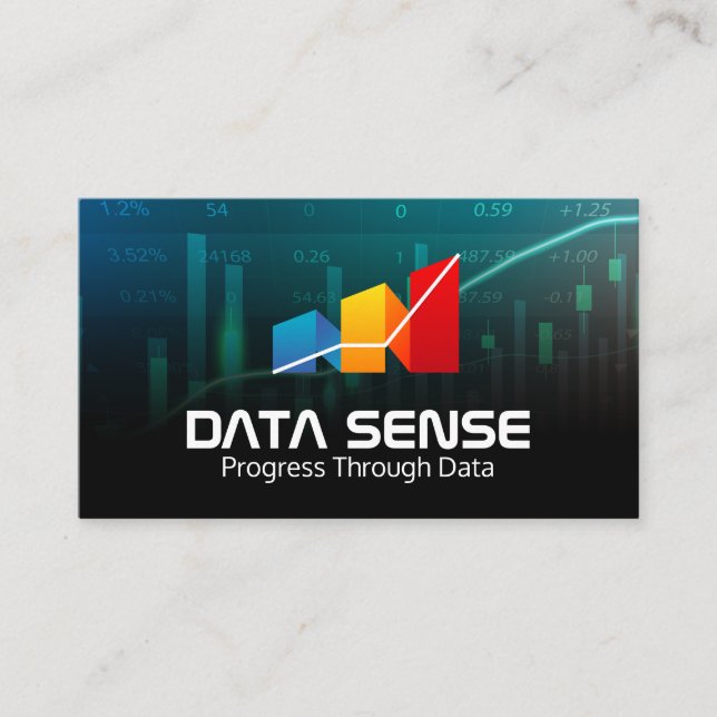 Info Daten Diagramme | Analyse Logo Visitenkarte (Vorderseite)