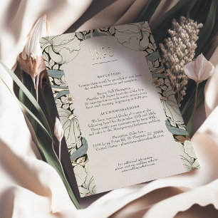 Info & Details Vintage viktorianische florale Hoch Folieneinladung