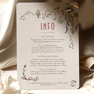 Info & Details Vintage viktorianische florale Hoch Folieneinladung