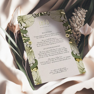 Info & Details Warm Sage Grün Folienhochzeit Folieneinladung
