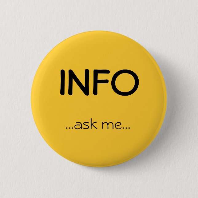 Info,… fragen mich… button (Vorderseite)
