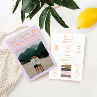 Info-Karte für das Foto der Farbpalette