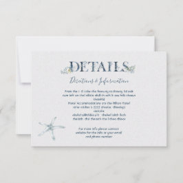 Info-Karte für Hochzeiten im tropischen Ozean RSVP Karte