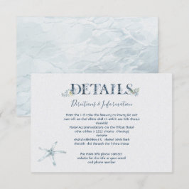 Info-Karte für Hochzeiten im tropischen Ozean RSVP Karte