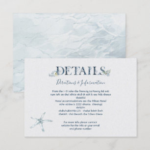 Info-Karte für Hochzeiten im tropischen Ozean RSVP Karte