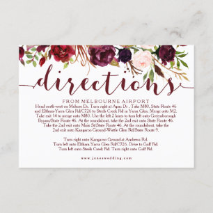 Info-Karte für Hochzeitspaziergänge in Burgund Begleitkarte