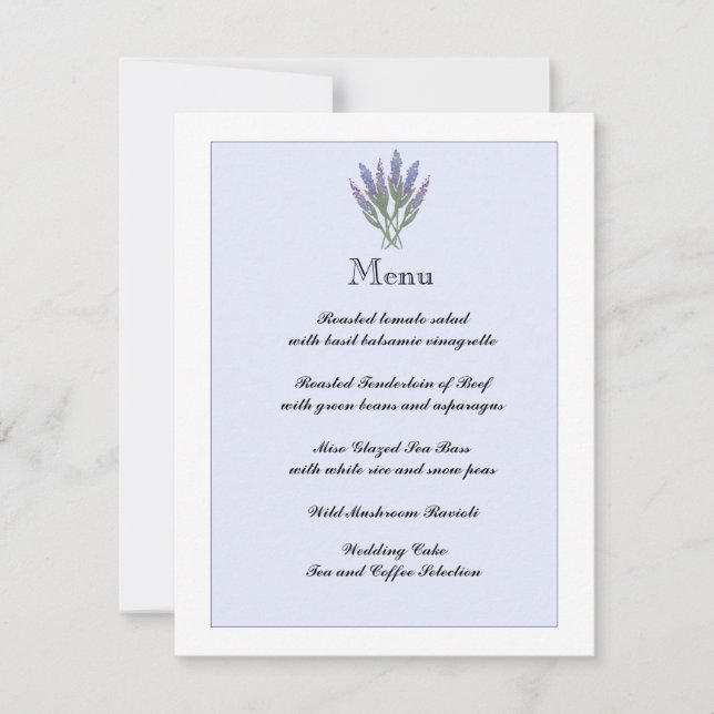 Info/Menü-Karte starten Einladung (Vorderseite)