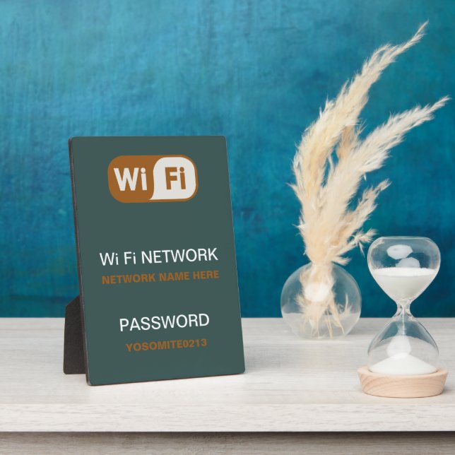 Info Plaque für benutzerdefiniertes WiFi-Netzwerkk Fotoplatte (Seite)