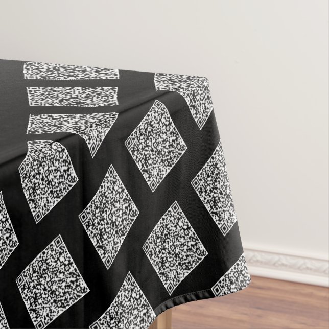 Info-Tablett für benutzerdefinierte QR-Code-Prüfun Tischdecke (Beispiel)