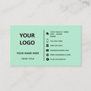 Info-Visitenkarten für Ihr Firmenlogo personalisie Visitenkarte
