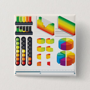 Infografik-Elemente und Datenvisualisierung Button