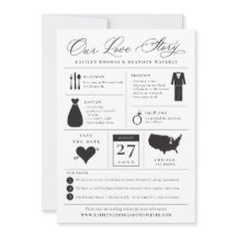 Infografik Save the Date Liebe