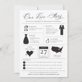 Infografik Save the Date Liebe