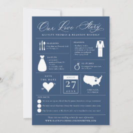 Infografik Save the Date Liebe